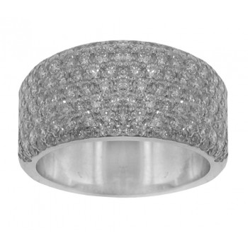 3.21 Ct Ladies Round Cut Diamond Anniversary Ring